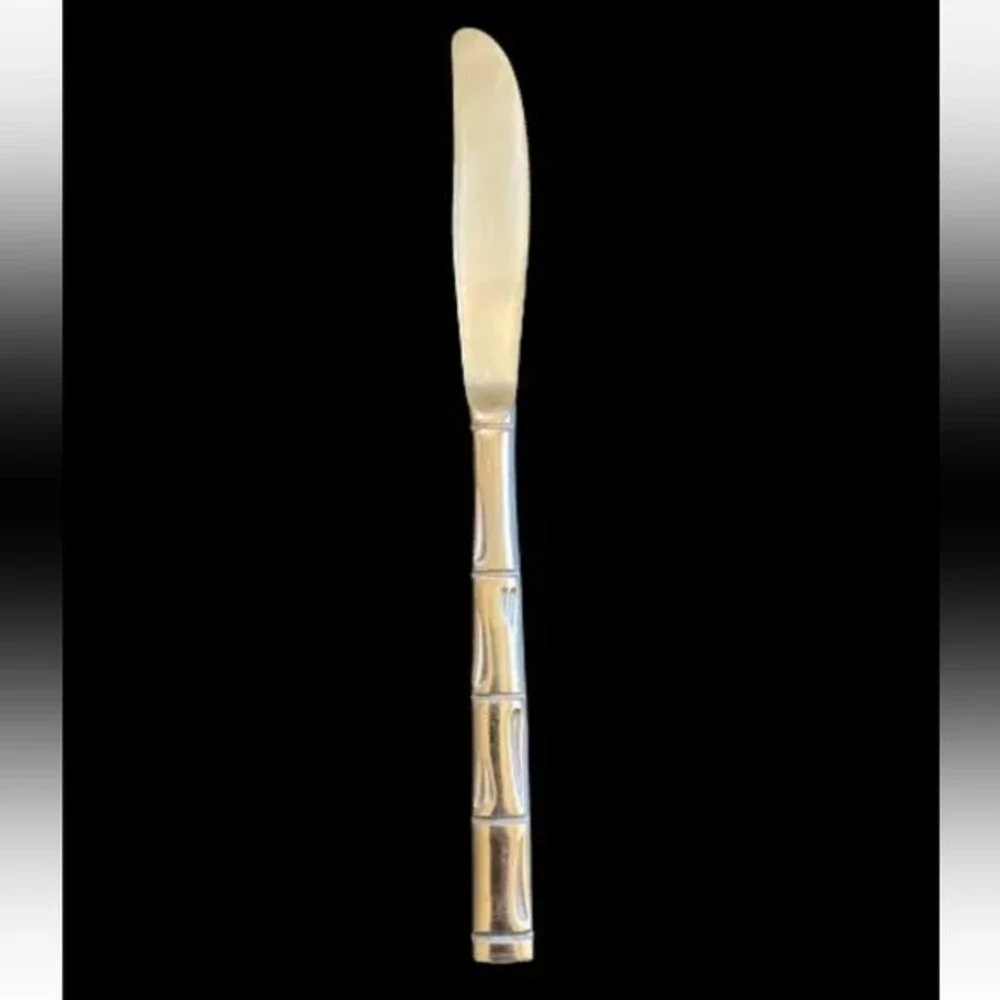 Reed & Barton Rebacraft Royal Bamboo Stainless Flatware Knife ,Fork 8 piece